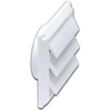 Lambro 2676W White Plastic Louvered Vent, 4-Inch