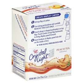 Crystal Light On-The-Go Drink Mix, Peach Tea (Pack of 90)