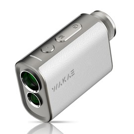 Golf Distance Meter, Golf Laser Rangefinder, Small Size, 3-Point Distance Measure, Height Difference, Pin Siek, Slope Mode with Case (LCD, White)