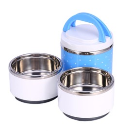 Fiambrera térmica azul termo para solidos Bento/contenedor de alimentos termo para solidos fiambrera portátil de acero inoxidable para niños y adultos, para Cajas para el Almuerzo