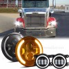for Freightliner Coronado 7inch Round LED Headlights + 4inch LED