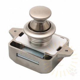 Caravan RV Drawer Locking Latch Handle One-Touch Handle 1-Push Lock Pearl Nickel-20mm