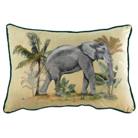 Evans Lichfield Kibale Elephant Cushion Cover, Polyester, multicolour, 35 x 50cm