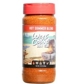West Coast BBQ Hot Summer Blend, Spicy Barbecue Seasoning Rub, Fiery Flavor, 12 oz.