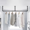 Jeasor Industrial Iron Pipe Clothes Hanging Bar DIY Wall-Mounted Garment