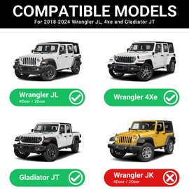 DWKJMYCP 3 PCS Keyhole Covers for 2018-2025 2026 Jeep Wrangler JL and Gladiator JT Accessories Strong Magnetic Keyhole Door Lock Cover Protector Black