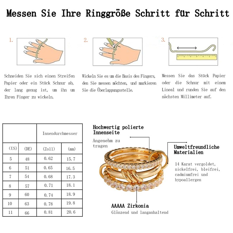 VCCKNB JEWELRY Multi Link Eternity Statement Ring Chunky Gold Connector