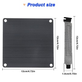 Xiatiaosann PCI Slot Fan Cover 120mm with Dust Filter Computer PC Fan Fine Dust Filter (120mm x 120mm dust filter + 20mm x 120mm PCI slot, black) with Necessary Screws, Magnetic Screwdriver