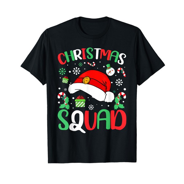 Christmas Squad Family Group Matching Christmas Pajama Party T-Shirt