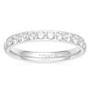 TIGRADE 3mm Womens Titanium Eternity Rings Half Cubic Zirconia Statement