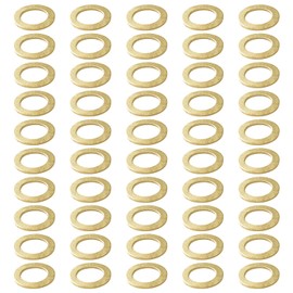 YIXISI 50 Pieces 10.2 x 15 x 1 mm Door Hinge Mounting Rings, Rings for Door Hinges, Room Door Washers, Door Hinge Washer, for Door Hinges, Brass