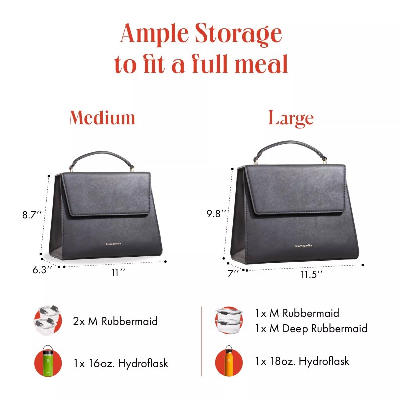 BEAUTY GOODIES - Modern Stylish Insulated Lunch Bag - Large