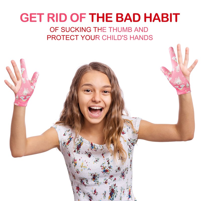 4 Pcs Thumb Sucking Guard Gloves Kids Chewy Compression Gloves