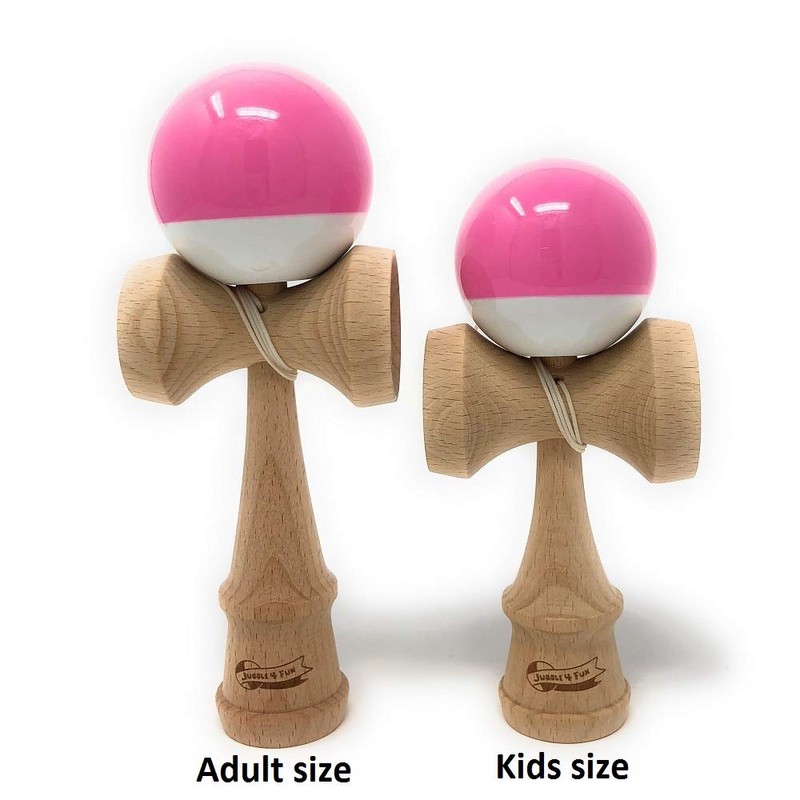 Kendama MyCircus JUGGLE 4FUN (Includes Replacement Lace/Bag) for Kids (Pink