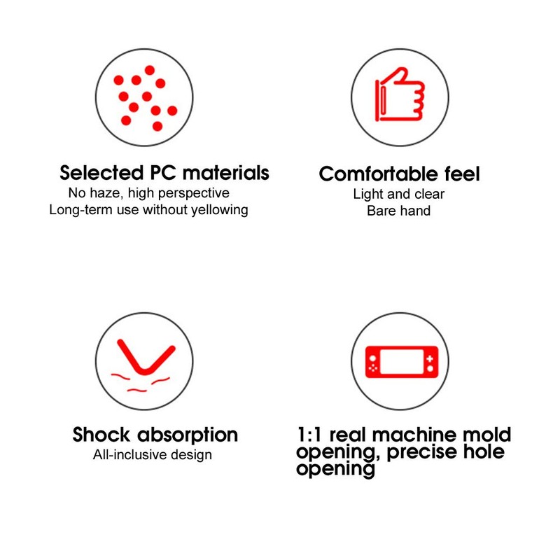 Clear Protective Case for Switch lite, Light Game Console Dust