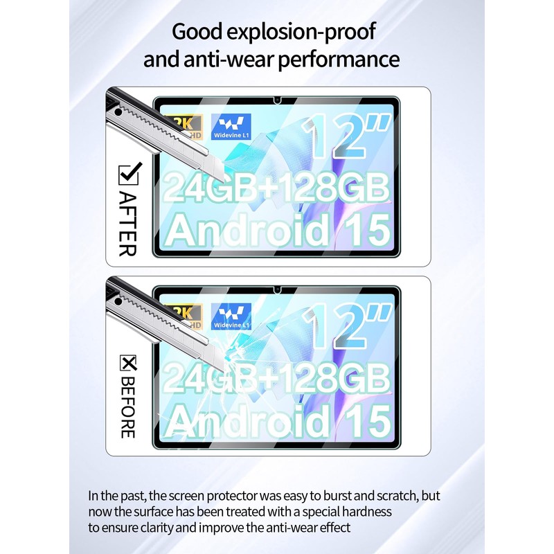 UYRUREL Screen Protector for Generic A116C Tablet 12 inch Android