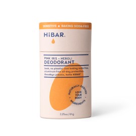 HiBAR Pink Iris & Neroli Sensitive Deodorant - Gentle on Skin, Neutralizes Odor, Absorbs Moisture, Smooth Application, Long-Lasting Protection, Aluminum & Paraben Free