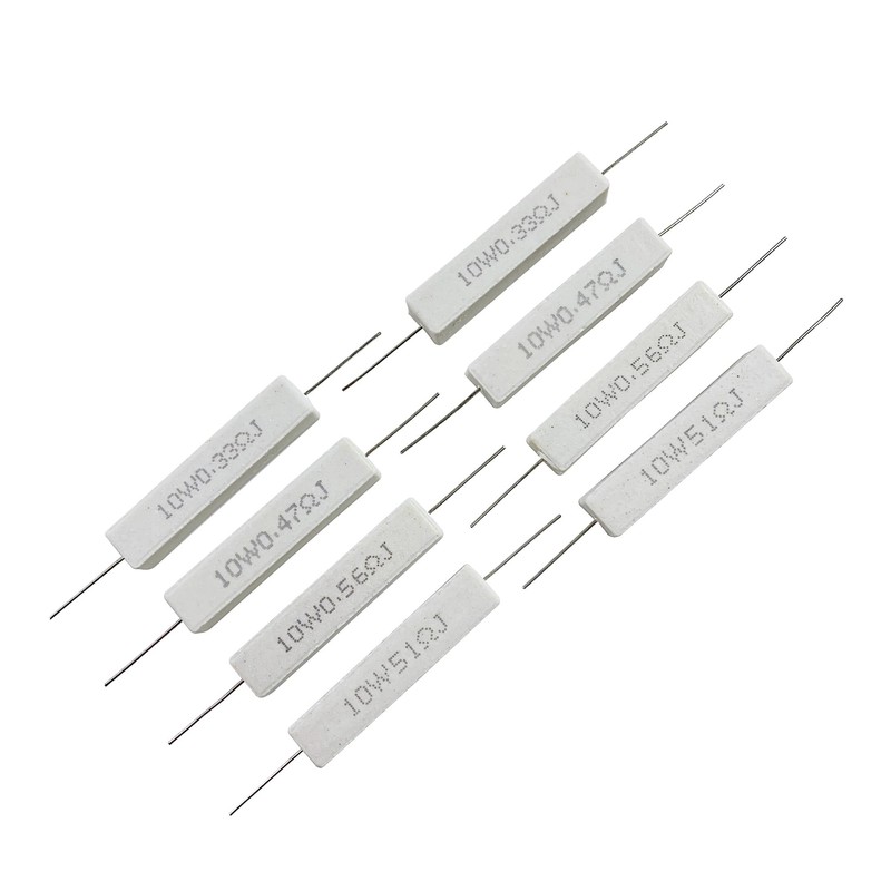 MOKMMKIT 25 Values 50 Pieces Ceramic Cement Resistor KIT 10W