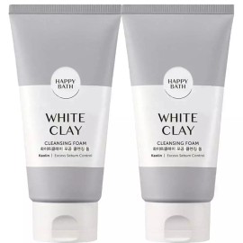 Happybath 해피바스 클렌징폼 화이트클레이 모공 150g x 2개 Happy Bath Cleansing Foam White Clay Pore 150g x 2