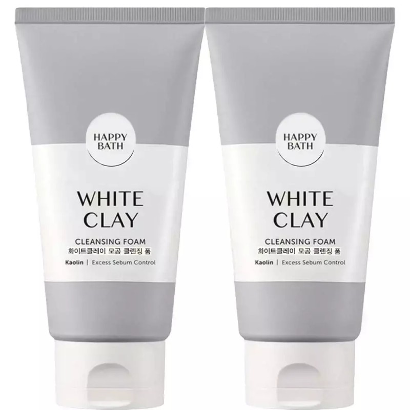 Happybath 해피바스 클렌징폼 화이트클레이 모공 150g x 2개 Happy Bath