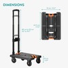 Navaris Folding Sack Truck with Tensioning Straps - Loadable up