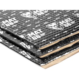 MAT66 ProBlack 80 mil 10 sqft Car Sound Deadening Mat, Butyl Automotive Sound Deadener, Vehicle Audio Sound Insulation and Dampening Material