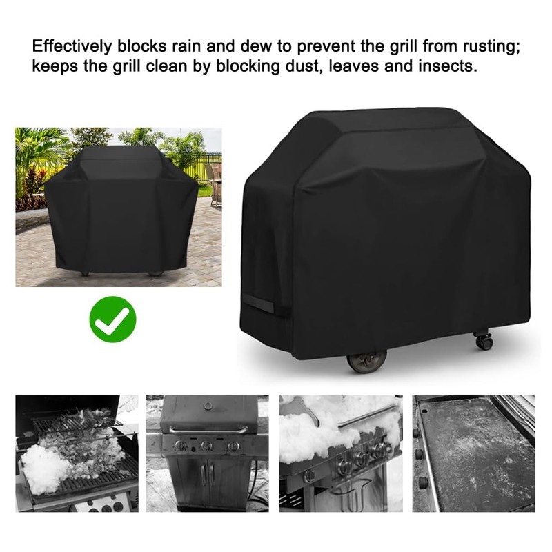 Griddle Cover, 140x59x107cm 600D Oxford Cloth Heavy Duty Waterproof BBQ