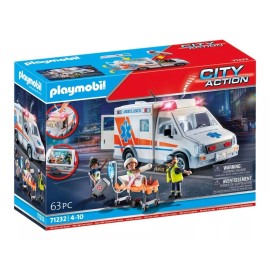 Playmobil Figuras Para Armar Playmobil City Action Ambulancia 63 Piezas 3+