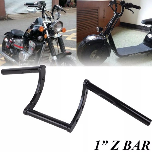 OUMURS Motorcycle 1'' INCH Handlebars Z Bar Drag Bars For