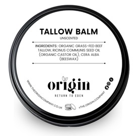Origin - Organic Beef Tallow Skin Care. Whipped cream balm for all skin types. Barrier skin food for dry skin, eczema, rosacea, menopausal. Body lotion, hand and face cream, adults and baby.