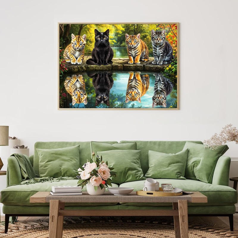 Puzzle 1000 Pieces for Adults, Classic Educational Game Cat and
