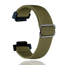 Elastic Watch Bands Compatible with Casio 16MM GA-100/G-5600/GA-300/GLS-100/GB-5600/GW-6900/G-Shock DW-5600/8900/GWM5610,Stretchy Soft Adjustable Replacement Nylon Strap (Army green)