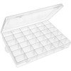 UKKQES 36 Grids Clear Stackable Plastic Organizer Storage Box Container