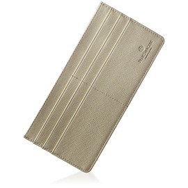Blue Sincere SW2 Ultra Thin Long Wallet, Genuine Leather, RFID Cards, Skimming Prevention, Women's Thin Wallet, Bill Compartment, Coin Purse Included, Storage, Small, Mini Wallet, Fragment Case