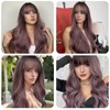 Pink Wigs Ombre Pink Wig With Bangs for Women 26