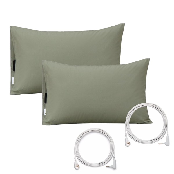 OKOHEY Grounding Pillowcase King Size with 15ft Grounding Cord, 90%