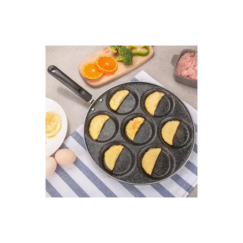 Innovaciones Sartén Antiadherente Para Cocinar Huevos Con 7 Espacios