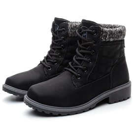 sofysofy Women Work Hiking Boot - Hike Ankle Outdoor Non Slip Composite Construction Lightweight Waterproof Comfortable Black White