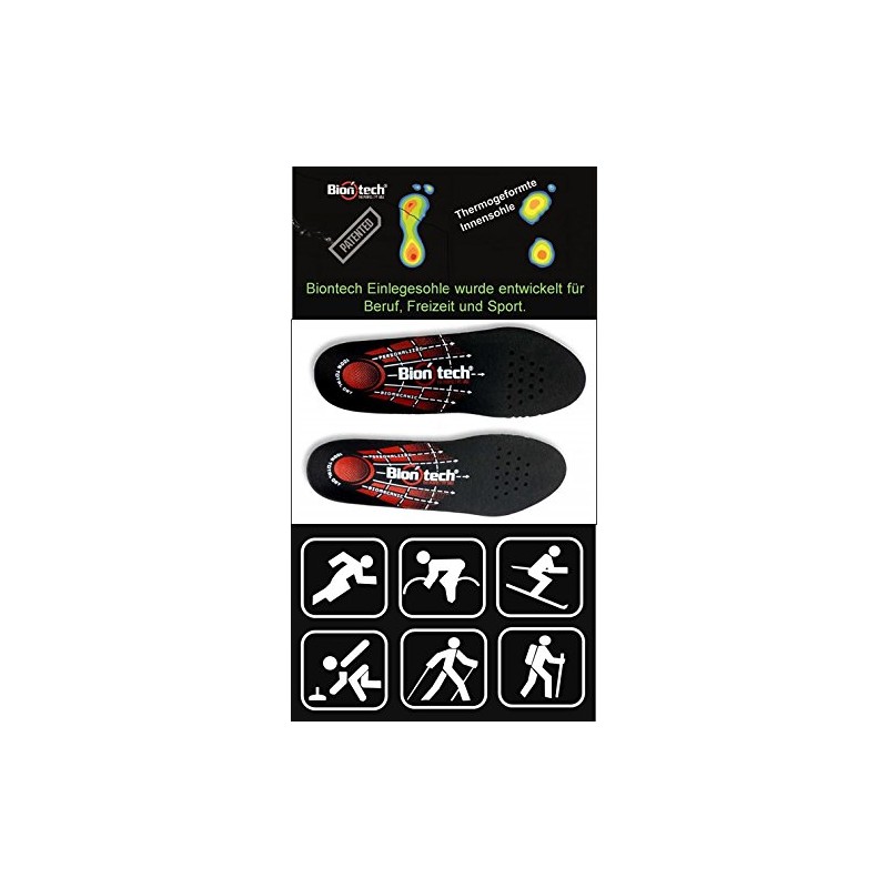Insole BionTech® Insole Arch Support Reduce joint pain, Anti-Bacterial, Anti-Static,