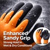 Supreme TTF Waterproof Thermal Work Gloves, Double Latex Coated, Orange-Black,