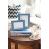 HEATHER BLUE FAUX GRASSCLOTH 5x7 FRAME |BLUE | TEXTILE |