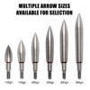 BDKMMS Archery Field Points, 5Pcs 100/150/200/250/300/350 Grains Stainless Steel Archery