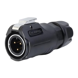 CNLINKO LP-12 3 Pin Connector IP68 Waterproof Circular Electrical Plug for Outdoor Equipment Solar Industrial Machinery DC 12V M12 2-8 Pin Male Plug and Female Plug (3-Pin)