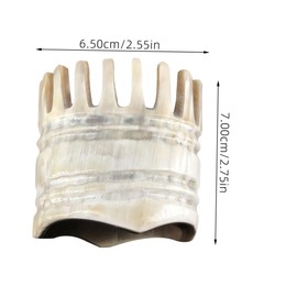 IWOWHERO Natural Yak Horn Massage Comb for Scalp Acupoint Stimulation Comfortable Hair Washing Tool for Smooth Rounded Edges Beige Household Head Comb