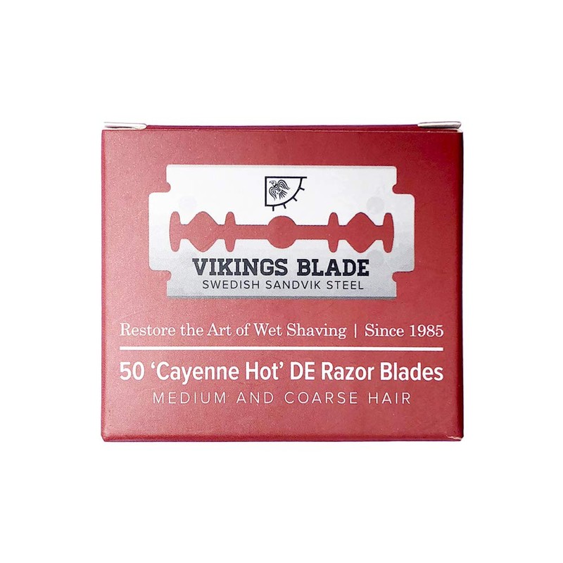 VIKINGS BLADE Double Edge Safety Razor Blades, 50x Blades, Swedish