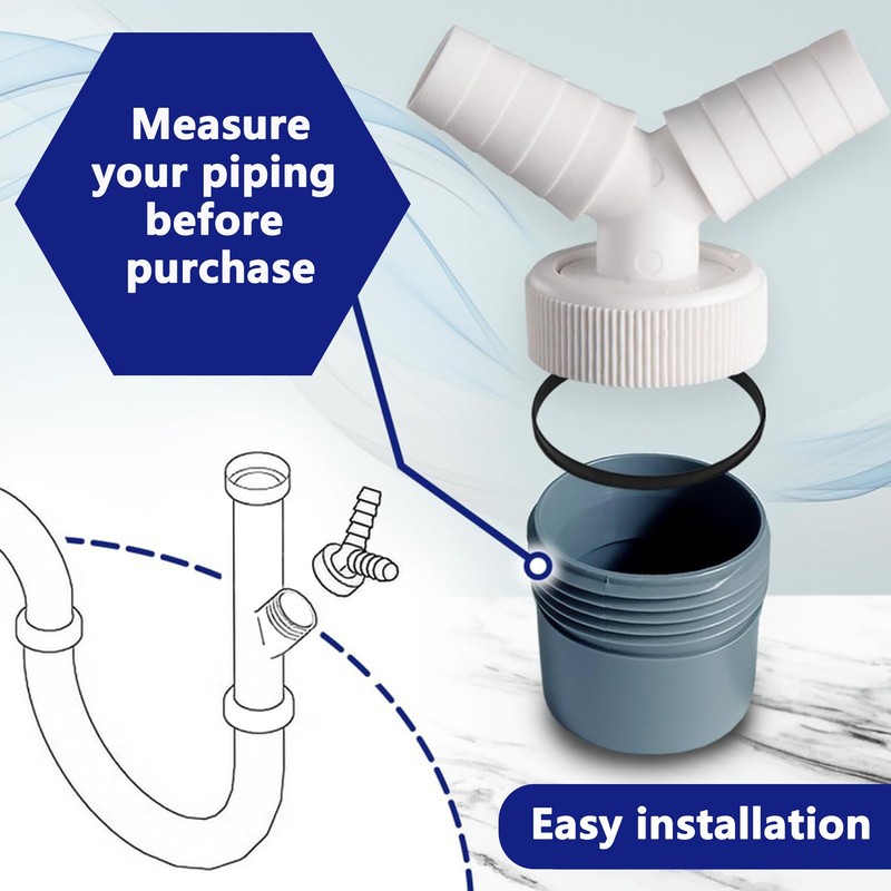 HAOBIN Dishwasher and Washing Machine Drain Adapter Washing Machine Drain