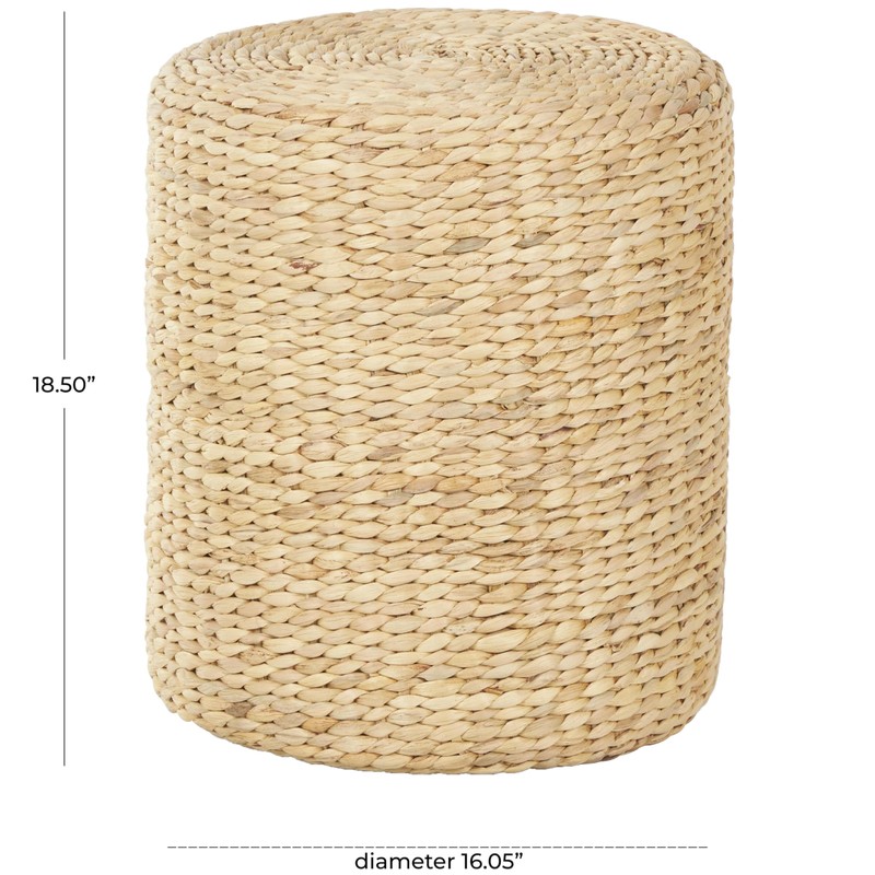 Deco 79 Seagrass Handmade Side End Accent Table Woven Drum