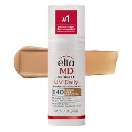 EltaMD UV Daily Tinted SPF 40 Face Sunscreen Moisturizer with Zinc Oxide, Tinted Daily Face Moisturizer with SPF, Sunscreen for Dry Skin,1.7 oz Pump