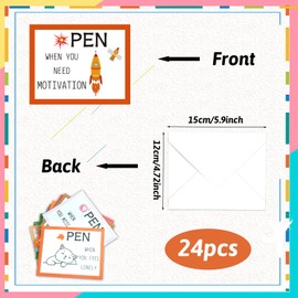 24 Pcs Open When Envelopes, Colorful Open When Letters Kit Envelopes, Open When Cards for College Student, Long Distance Gifts For Daughter Son Boyfriend Girlfriend, Long Distance Relationship Gifts