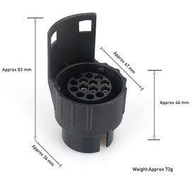 Lunpog Adaptor trailer 7 pin for cars, trucks, caravans, caravans, caravans, towing hitch (1 piece)